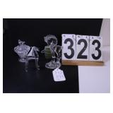 Clear Shoe box W/ Clear Glass Figures Includes -