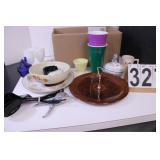 Box W/ Glasses - Bowls - Blue Hen On Nest -