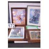 Group Of 4 Pictures Includes Native American Woman