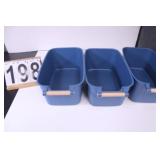 3 Large Bins W/ Handles (New)