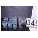 (9) Kentucky Derby Glasses 1998-2002