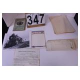 Group Of Railroad Memorbillia Includes Train 45 -