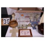 Box w/ Candle Holders ~ Clear Glass Trinket Box ~