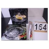 Christmas Village Plate - Corn Cutter -