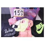 Purple Tote No Lid W/ Baby Clothes - S Adult
