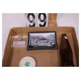 Flat w/ Auburn Centennial 1865-1965 Glass Tray ~
