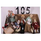 Flat of Ceramic Figures w/ Clown