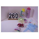 Hair Clips - Water Bottles - Scrunchies (New)
