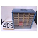 Parts Bin W/ Contents Of Wire Caps - Screws -