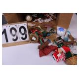 Box Of Holiday Decorations W/ Elf - Golf Bag -