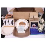 Box W/ Pfaltzgraff Plate - Glass Coasters -