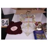 Box of Christmas Decor w/ Metal Angel ~