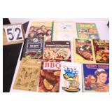 Box of Cook Books w/ Retro Diner