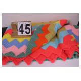 Multi Colored Crochet Blanket