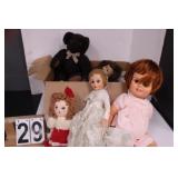 Box of Dolls w/ Doll in Wedding Dress