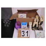 Box w/ Wine Glasses ~ Saint Joseph Picture ~
