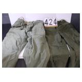 2 Pair Military Pants Size 30" - 32 1/2 Over 32 1/