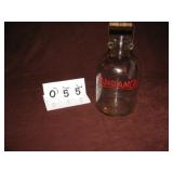 Vintage Sangamon Dairy Bottle stands 11" with wood