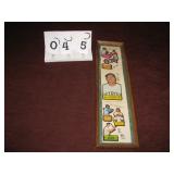 Original unused 1968 Topps Stickers No 6 strip