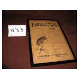 Illinois 1961-1963 Fishing Laws Original Poster