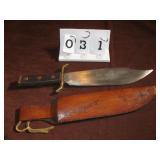 Hand forged bowie knife named Big Bear. Measures