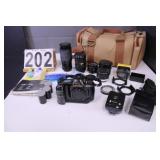 Canon T90 Camera w/ Vivitar 62mm Lens