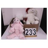 Box W/ Stuffed Toys Includes Pink Poodle