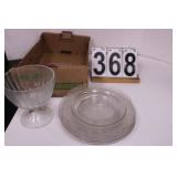 Flat W/ Clear Glass Includes Candy Dish