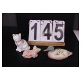Pair of Fenton Cats & 1 Duck