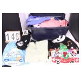 Blue Tote w/ Shirts ~ Sweaters ~ Snoozies Socks