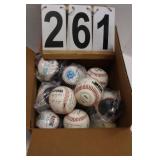 Box of Baseballs Some IHSA Player Signatures