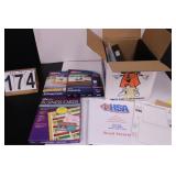 Box w/ Binders ~ Business Card Paper ~