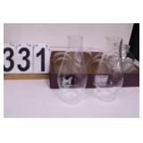 (7) Clear Glass Chimney