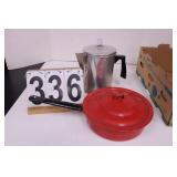 Granite Pan W/ Lid - Coffee Pot Complete