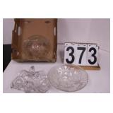 Flat W/ 3 Pieces Cleaar Glasses - 2 Footed-