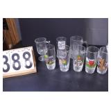 Flat W/  (5) German Beer Glasses - Beer Mug