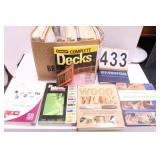 Box Of Books W/ Wood Work Book -
