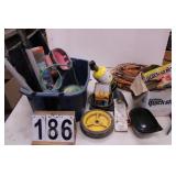 Gray & White  2 Totes w/ Hand Saws ~ Cable Puller