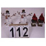Box w/ 2 Snowmen ~ 2 Cardinals