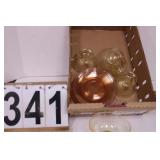 Flat W/ Flat W/ Yellow & Pink Depression Glass