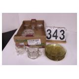 Flat W/ Yellow Depression Glass - Clear Glass