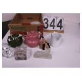 Flat W/ Flat W/ Tea Pots - Dog Collectible -