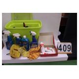 Lime Tote W/ Deck Cleaner - Scrub Brush -