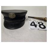 Sheffield F.D. Hat  ~  Brass Hose Nozzle