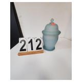 Blue Satin Apothecary Jar