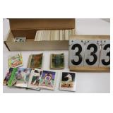 Box of Baseball Cards w/ Willie Mays Replica