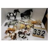 Box of Horses w/ White and Black Horse