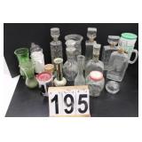 Box of Glassware w/ Vase ~ Decanter Bottles