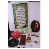 Box W/ Cat Door Stop - in - Irish Blessing -