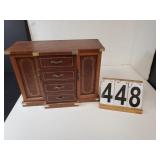 Wood Jewelry Box 4 Drawers - 2 Side Doors